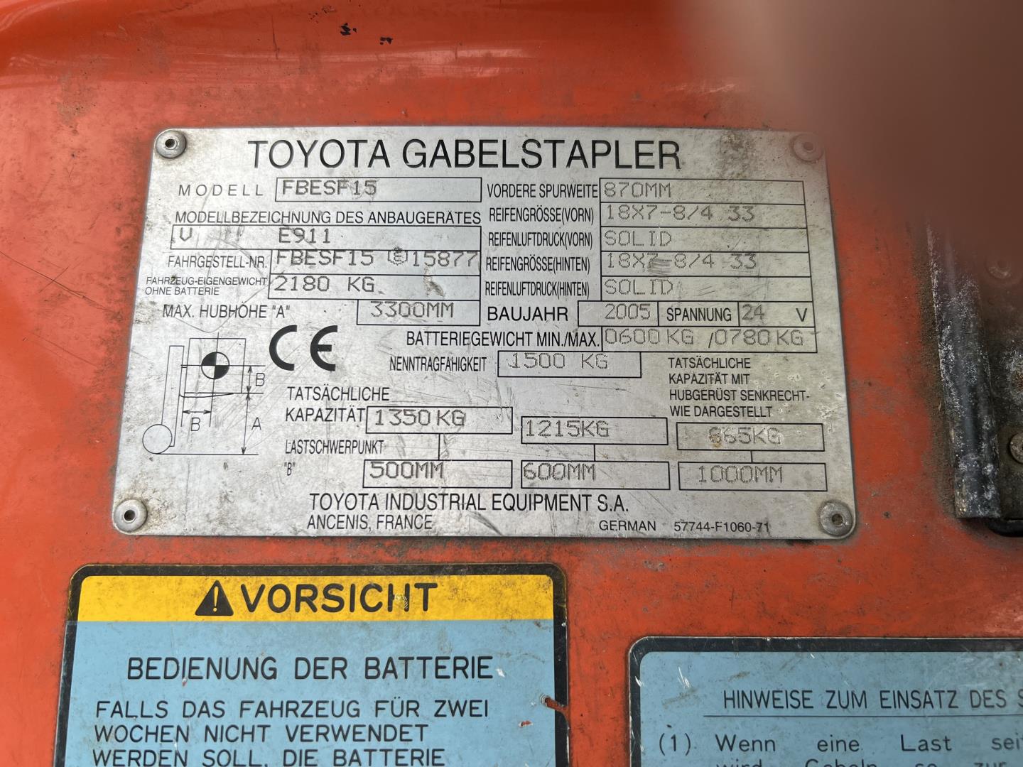 Toyota FBESF 15 Elektro 3 Rad-Stapler www.mengel-gabelstapler.de Toyota FBESF 15 Elektro 3 Rad-Stapler www.mengel-gabelstapler.de