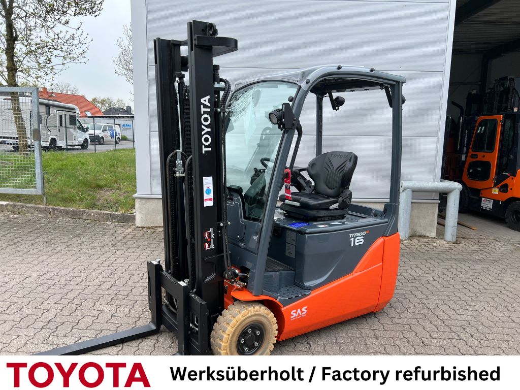 Toyota 8 FBE 16 T / 95h! / Batt.´23! Electric 3-wheel forklift www.mengel-gabelstapler.de Toyota 8 FBE 16 T / 95h! / Batt.´23! Electric 3-wheel forklift www.mengel-gabelstapler.de