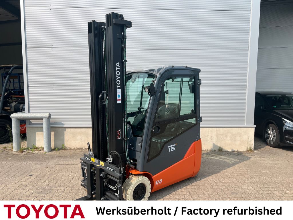 Toyota 8 FBE 16 T, Akku überh.! Electric 3-wheel forklift www.mengel-gabelstapler.de Toyota 8 FBE 16 T, Akku überh.! Electric 3-wheel forklift www.mengel-gabelstapler.de