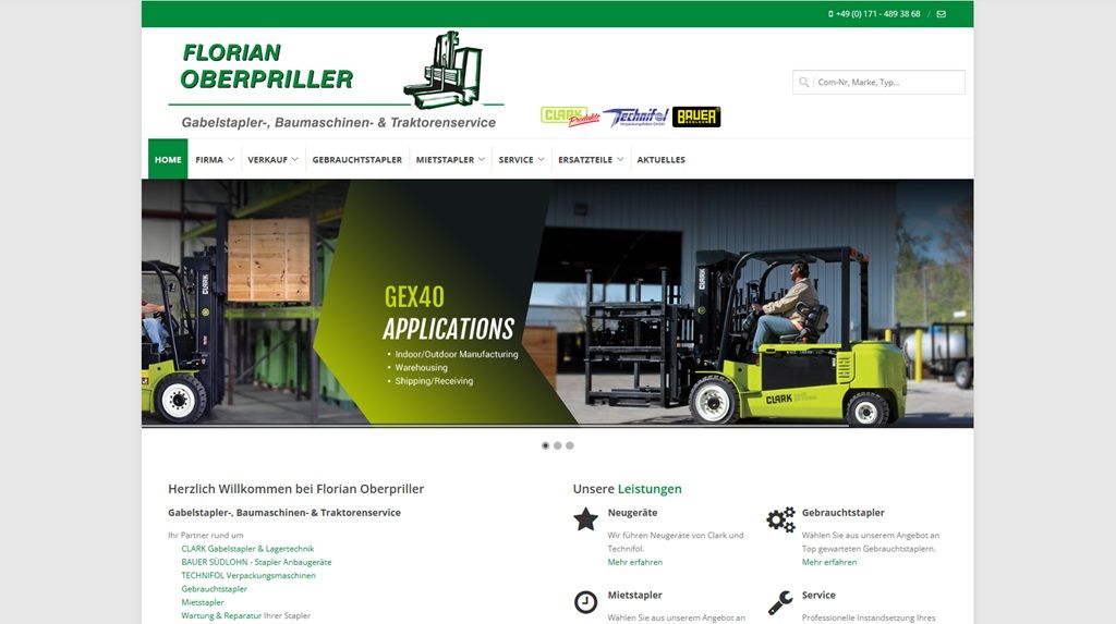 Florian Oberpriller Gabelstapler - Baumaschinen- & Traktorenservice