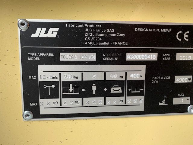 JLG Toucan 12 Plus Vertical / Personnel Lifts www.staplertechnik.at