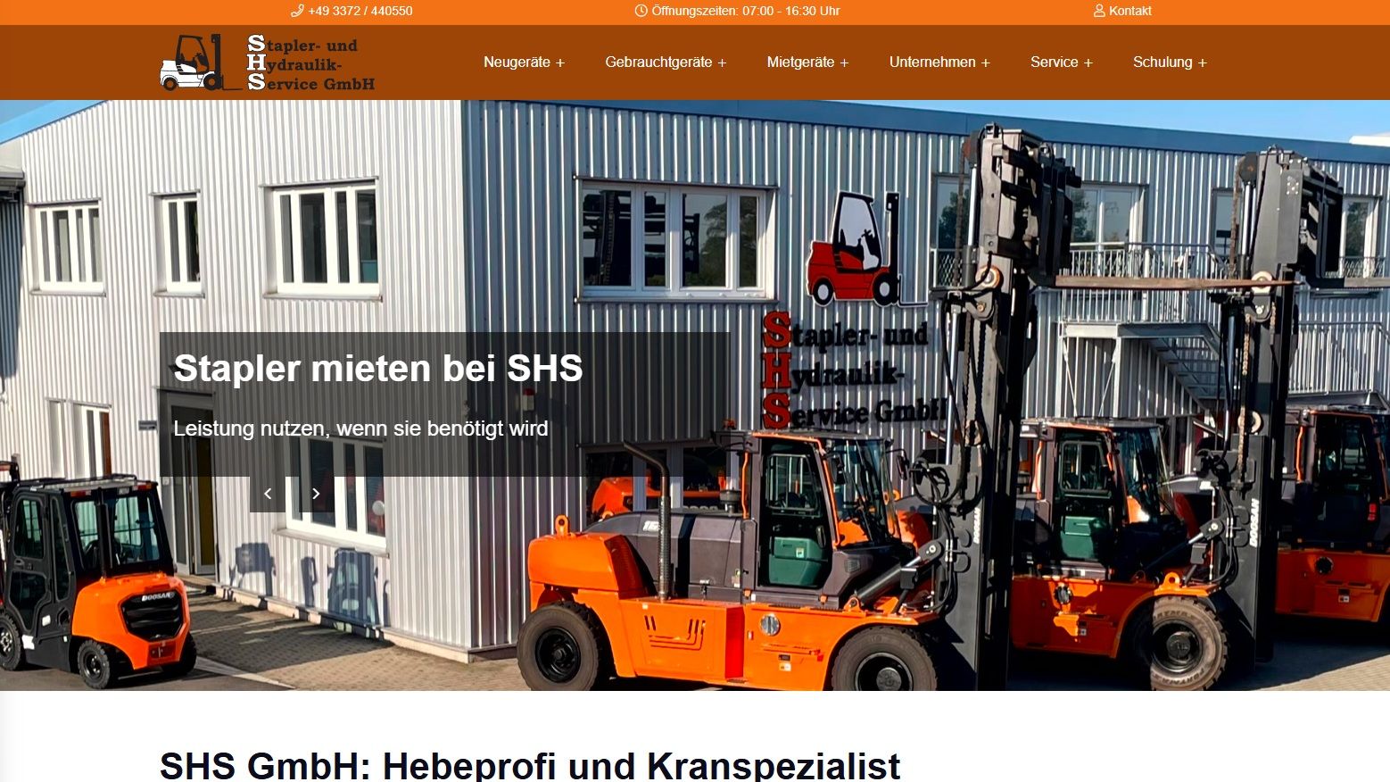 SHS GmbH ( Stapler- und Hydraulik - Service GmbH )
