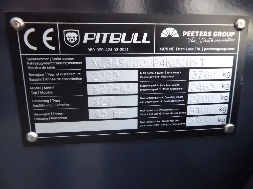 Gebrauchtstapler-Pitbull-Pitbull X27-45 mit Linde Hydrostat-Hoflader-www.rf-stapler.de
