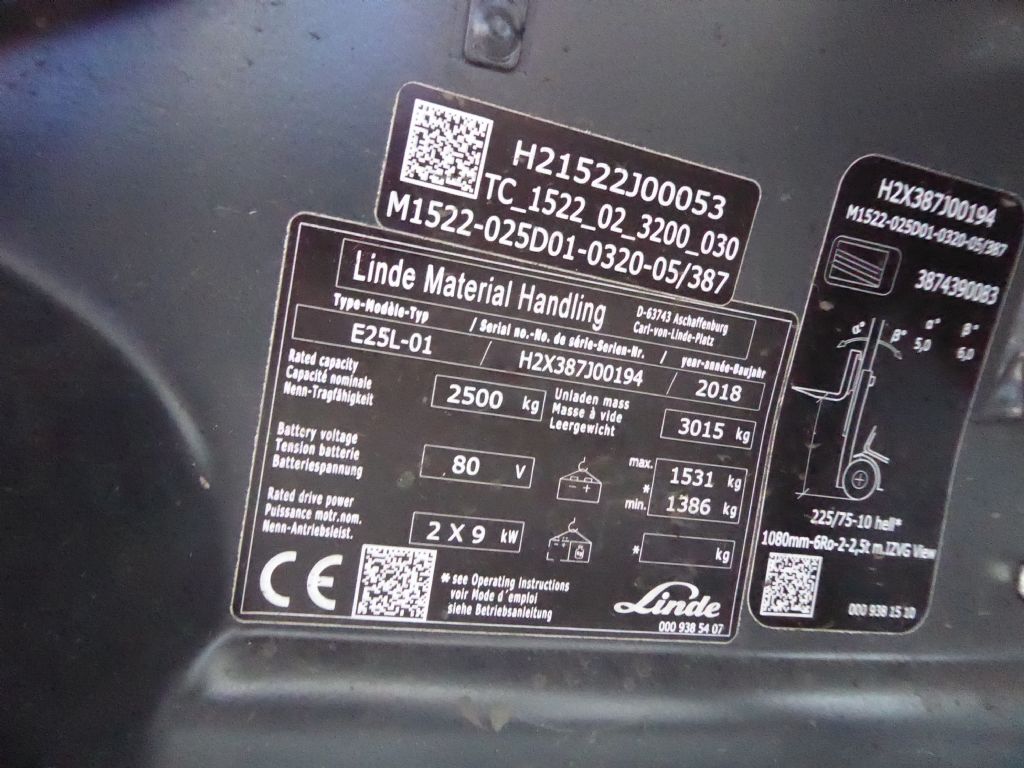 Linde E25L Elektro 4 Rad-Stapler www.rf-stapler.de Linde E25L Elektro 4 Rad-Stapler www.rf-stapler.de