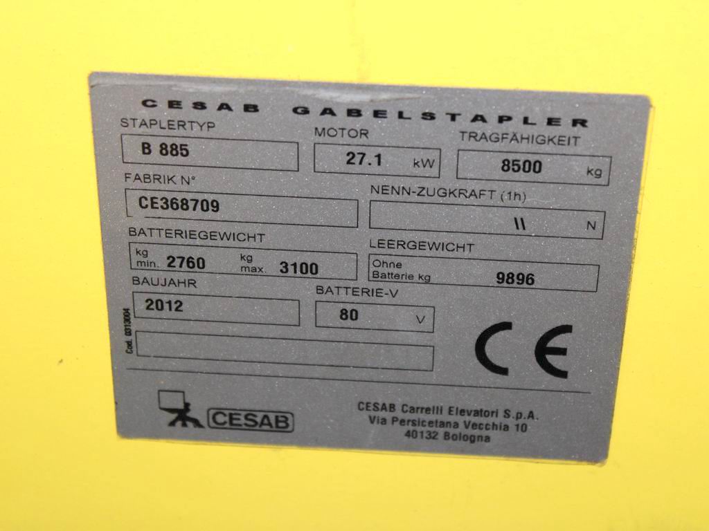 Cesab B 885 Elektro 4 Rad-Stapler www.richter-gabelstapler.de Cesab B 885 Elektro 4 Rad-Stapler www.richter-gabelstapler.de