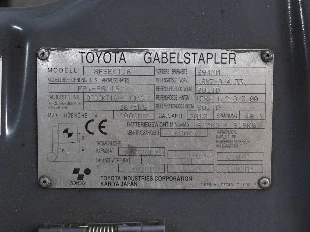 Toyota 8 FBEKT 16 Elektro 3 Rad-Stapler www.richter-gabelstapler.de Toyota 8 FBEKT 16 Elektro 3 Rad-Stapler www.richter-gabelstapler.de