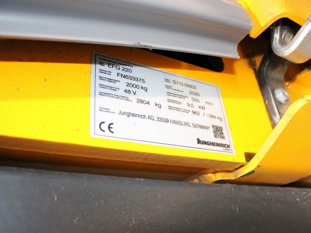 Jungheinrich EFG 220 G115-500DZ Elektro 3 Rad-Stapler www.richter-gabelstapler.de Jungheinrich EFG 220 G115-500DZ Elektro 3 Rad-Stapler www.richter-gabelstapler.de