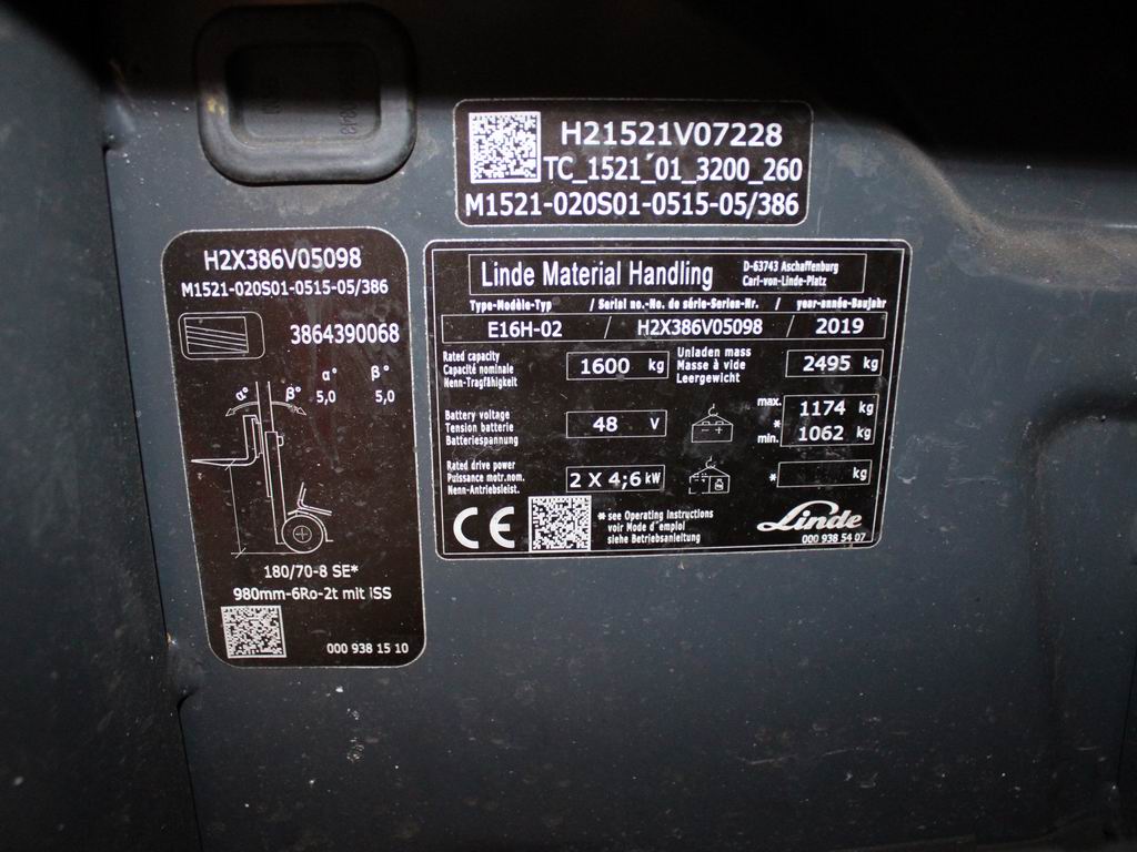 Linde E 16 H-02 386 Elektro 3 Rad-Stapler www.richter-gabelstapler.de Linde E 16 H-02 386 Elektro 3 Rad-Stapler www.richter-gabelstapler.de