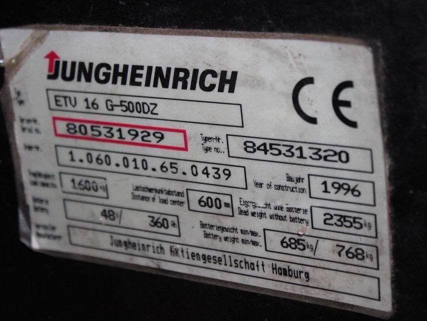 Jungheinrich ETV 16  G-500DZ Schubmaststapler www.richter-gabelstapler.de