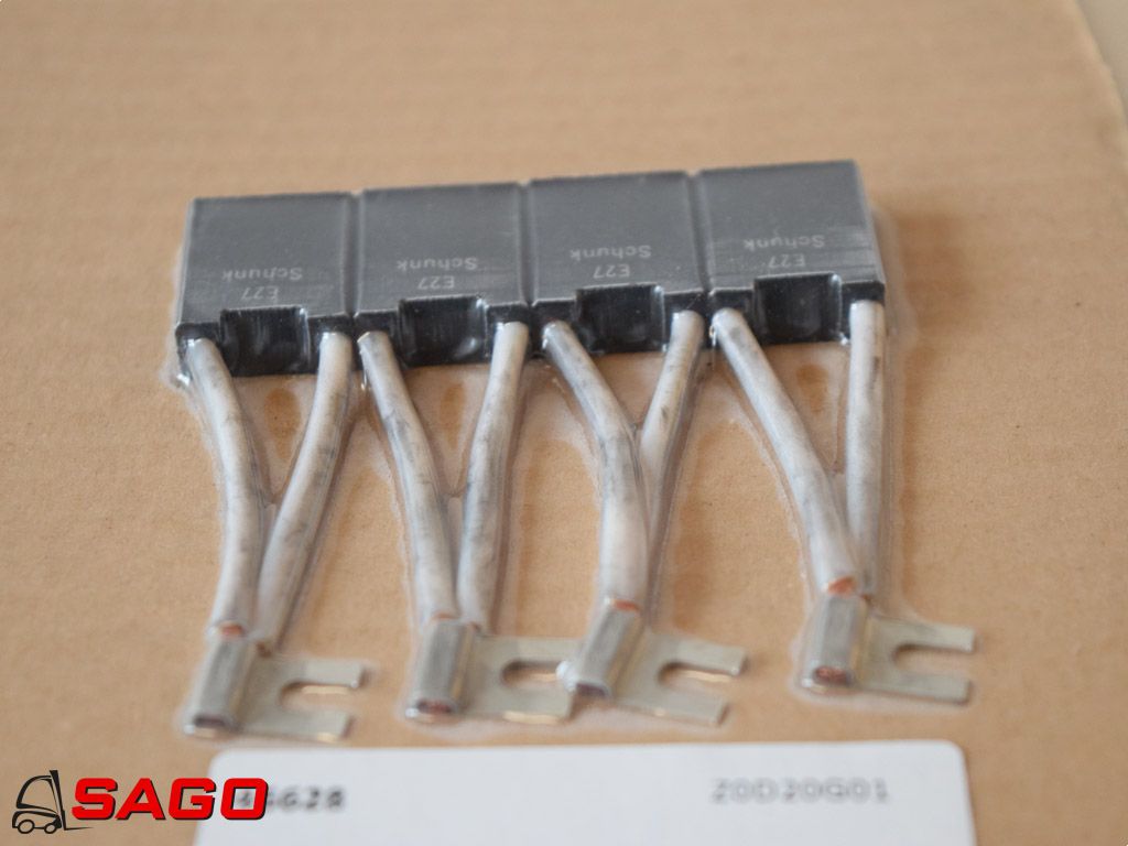 Baumann-BA46628 kohlebuerstensatz T14, carbon brush set, SHUNK E27, Satz 4stk-Elektromotoren und Ersatzteile-www.gabelstapler-hamburg.de