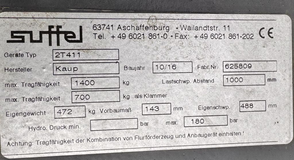 Kaup-T 411-Zinkenverstellgert-www.gabelstapler-schmidt.de