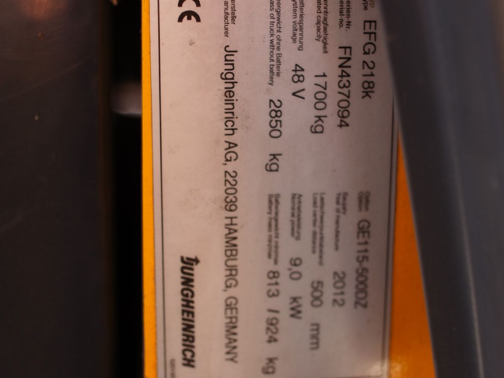 Jungheinrich-EFG 218K-Elektro 3 Rad-Stapler-www.gabelstapler-schmidt.de