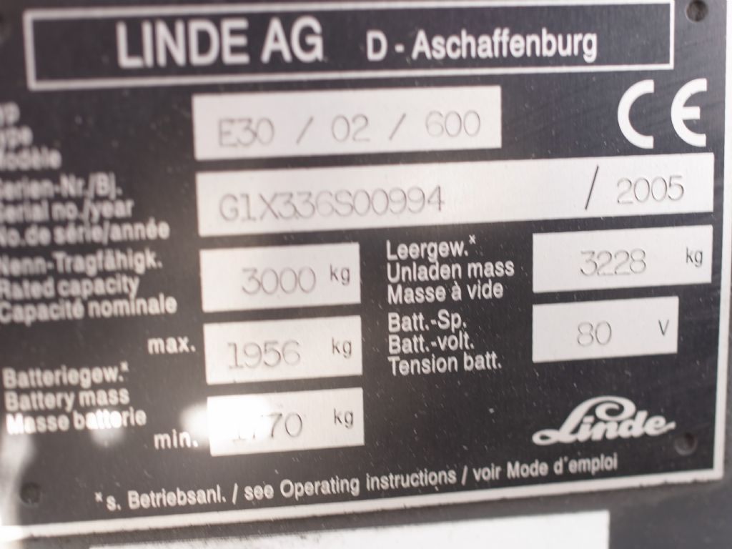 Linde-E 30 / 02/600-Elektro 4 Rad-Stapler-www.gabelstapler-schmidt.de