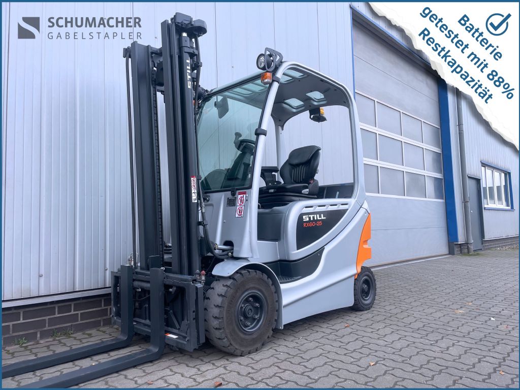 Still RX60-25 | 3653 Bst. | Batterie 88% Elektro 4 Rad-Stapler www.schumacher-gabelstapler.de Still RX60-25 | 3653 Bst. | Batterie 88% Elektro 4 Rad-Stapler www.schumacher-gabelstapler.de