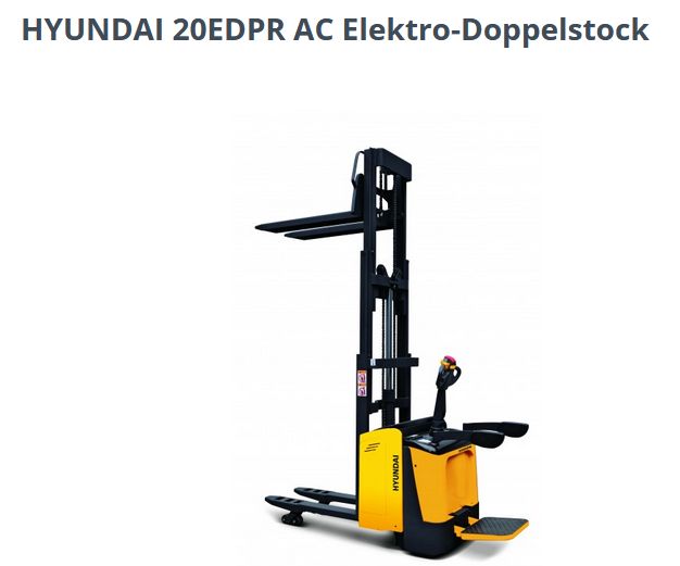 Hyundai 20EDPR Doppelstockstapler www.staplerprofi.co.at