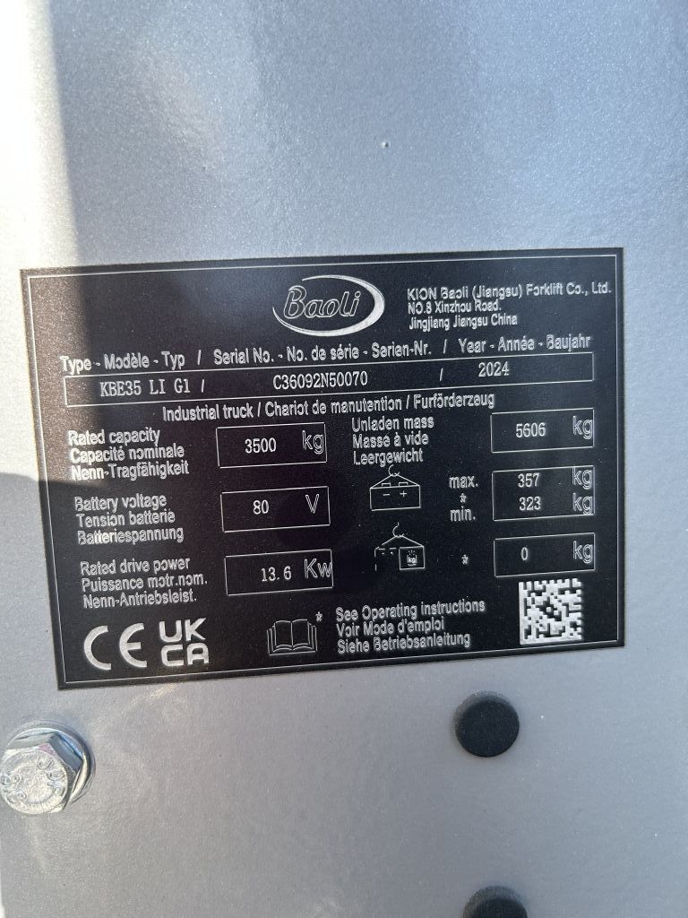 Baoli KBE35 LI Elektro 4 Rad-Stapler www.staplerprofi.co.at Baoli KBE35 LI Elektro 4 Rad-Stapler www.staplerprofi.co.at