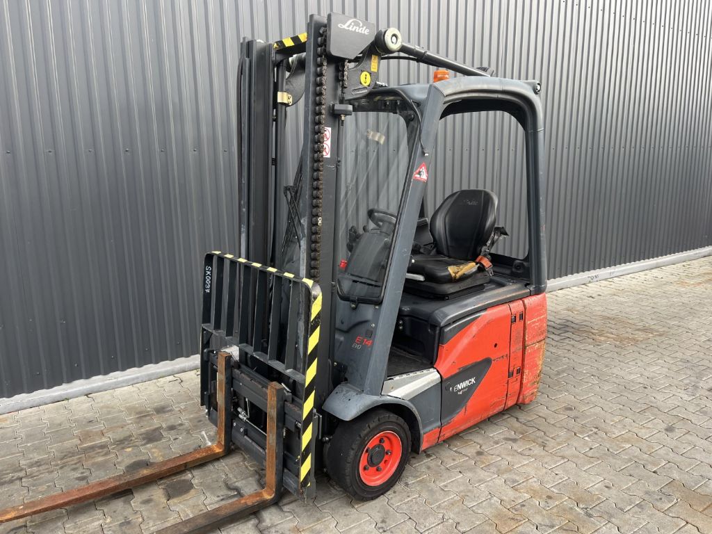 Linde E14 Electric 3-wheel forklift www.superlift-forklift.com