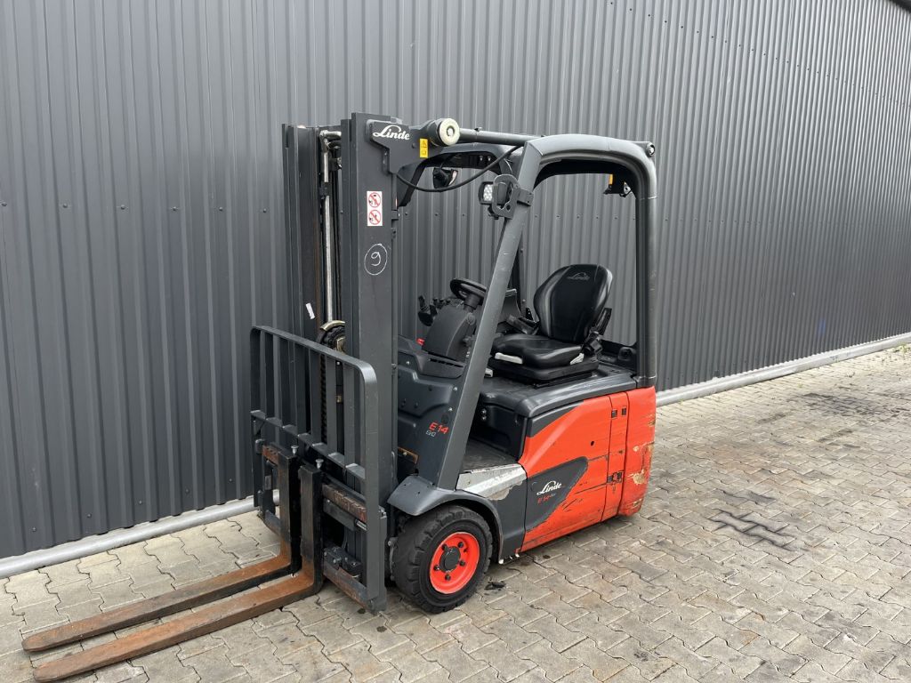 Linde E14-02 Electric 3-wheel forklift www.superlift-forklift.com