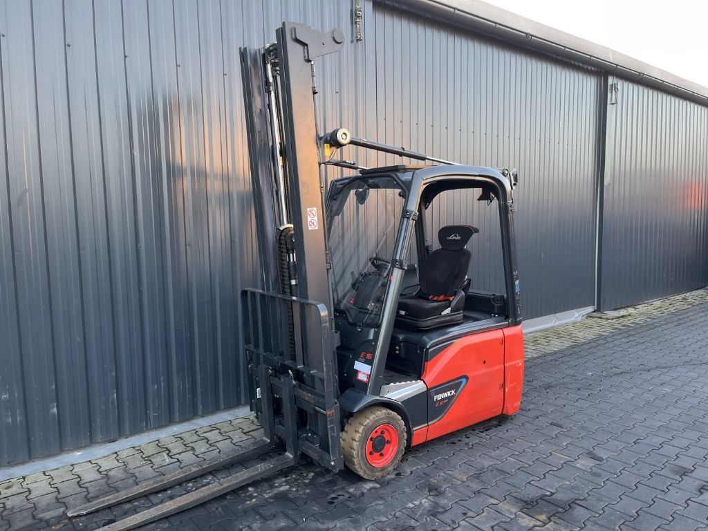 Linde E16-02 Electric 3-wheel forklift www.superlift-forklift.com