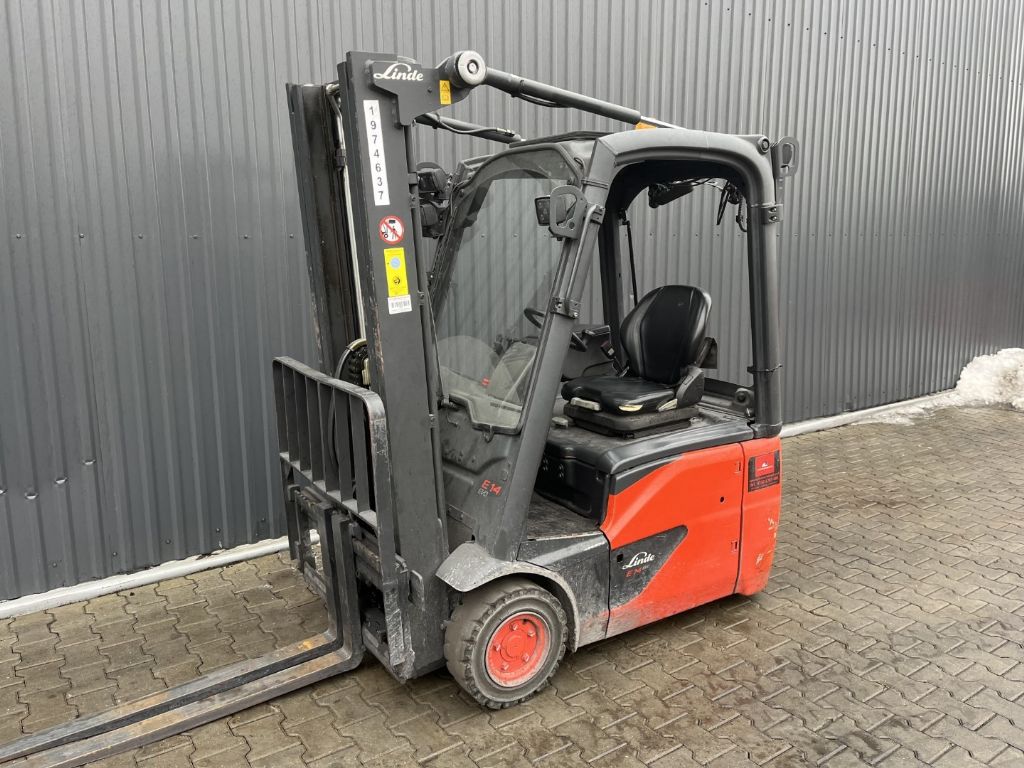 Linde E14-02 Electric 3-wheel forklift www.superlift-forklift.com