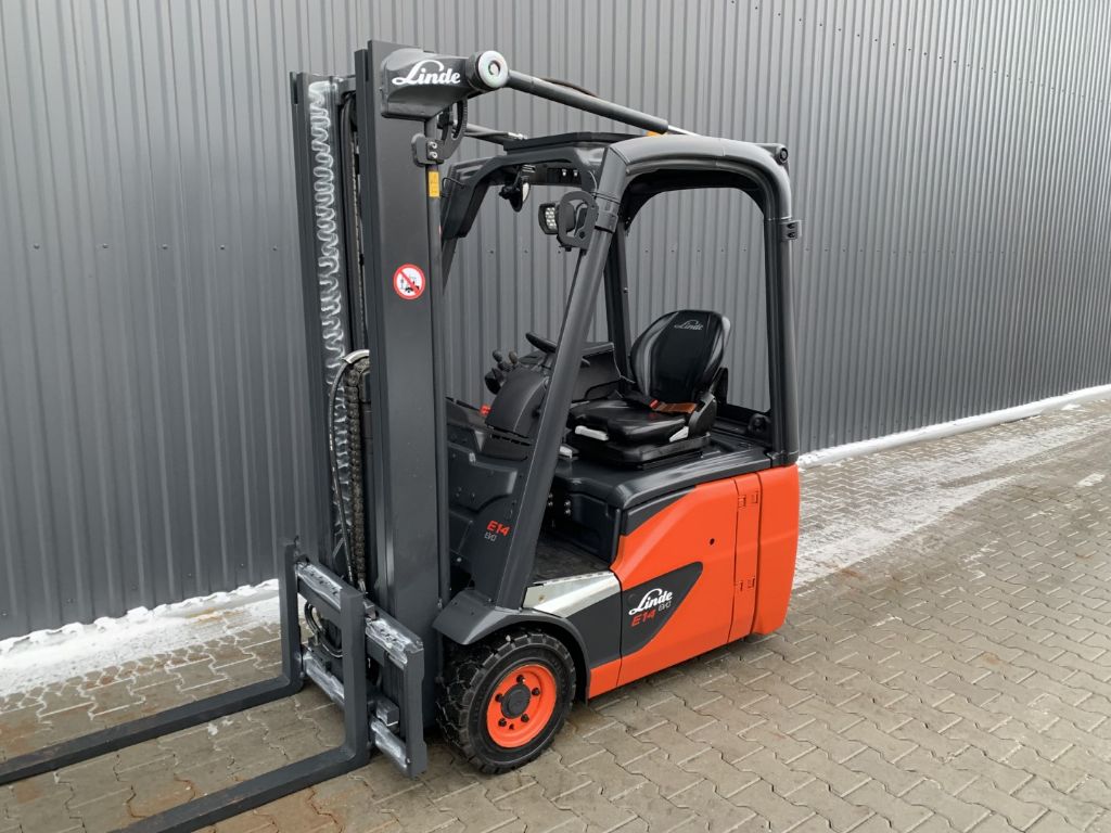 Linde  E14-02  Electric 3-wheel forklift www.superlift-forklift.com