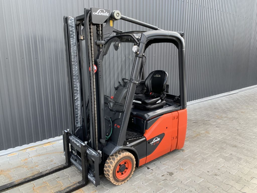 Linde  E15-02  Electric 3-wheel forklift www.superlift-forklift.com