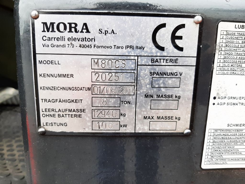 Mora M80CS Dieselstapler www.thuenemann-stapler.de