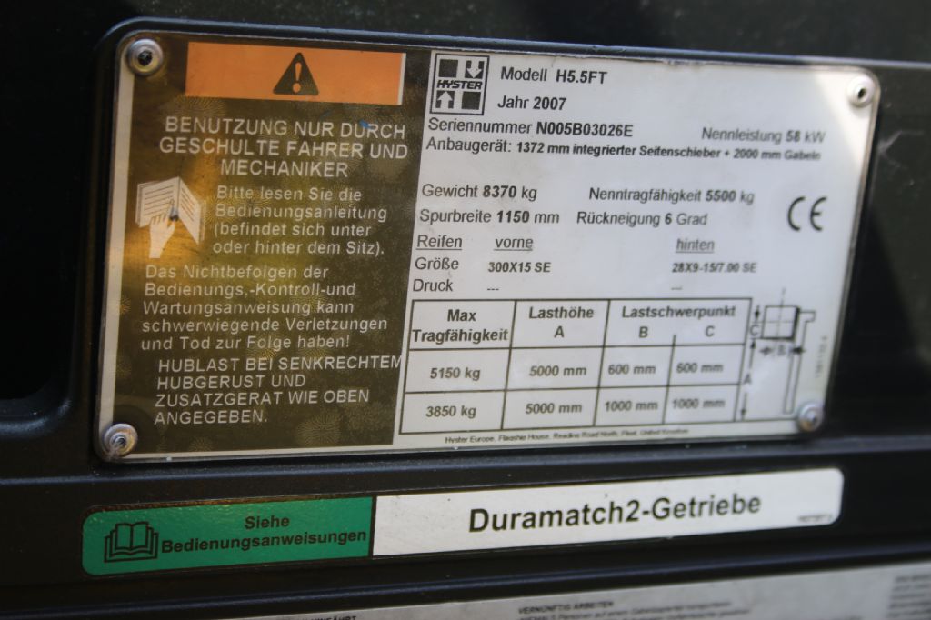 Hyster H5.5FT-D Dieselstapler www.thuenemann-stapler.de Hyster H5.5FT-D Dieselstapler www.thuenemann-stapler.de