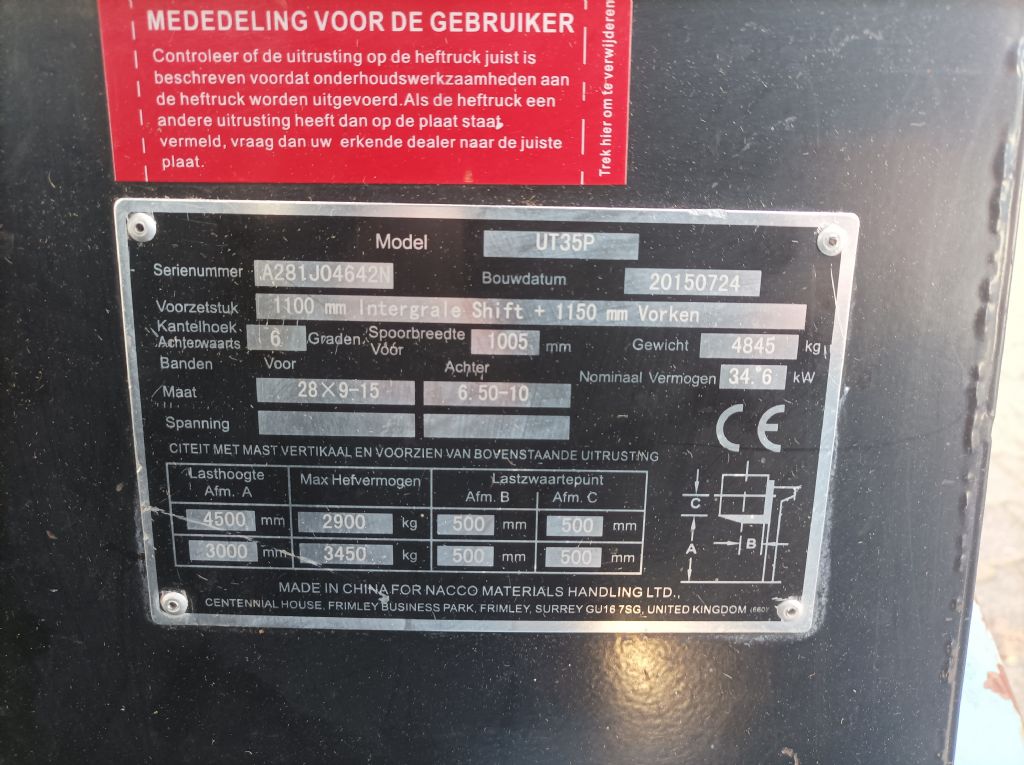 UTILEV UT35P Dieselstapler www.thuenemann-stapler.de UTILEV UT35P Dieselstapler www.thuenemann-stapler.de