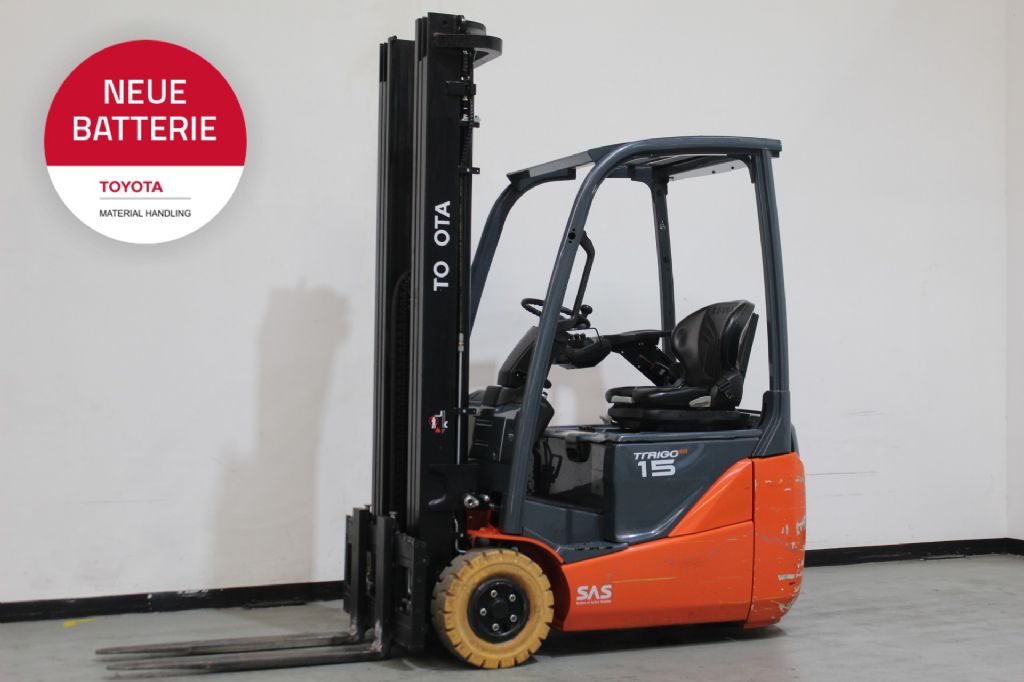 Toyota 8FBE15T Elektro 3 Rad-Stapler gfg-gabelstapler.de