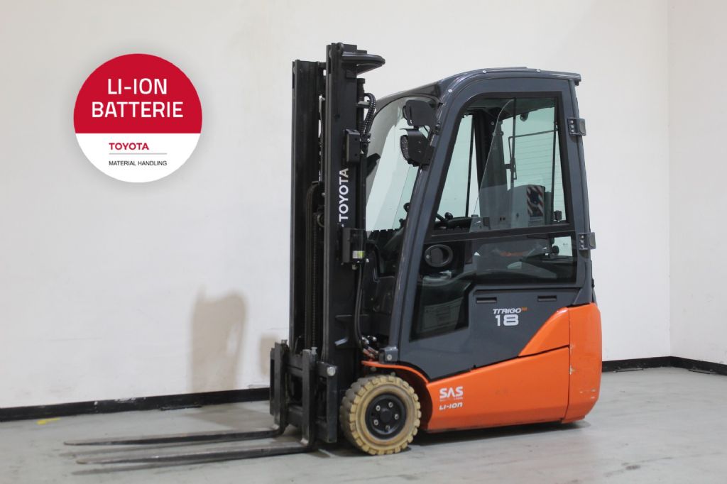 Toyota 8FBEK18T Elektro 3 Rad-Stapler www.foerdertechnik-rietberg.de Toyota 8FBEK18T Elektro 3 Rad-Stapler www.foerdertechnik-rietberg.de