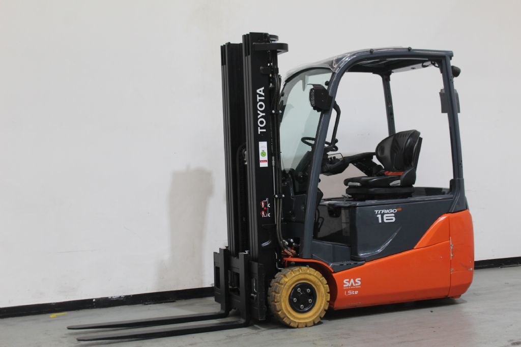 Toyota 8FBE16T Elektro 3 Rad-Stapler www.foerdertechnik-rietberg.de Toyota 8FBE16T Elektro 3 Rad-Stapler www.foerdertechnik-rietberg.de