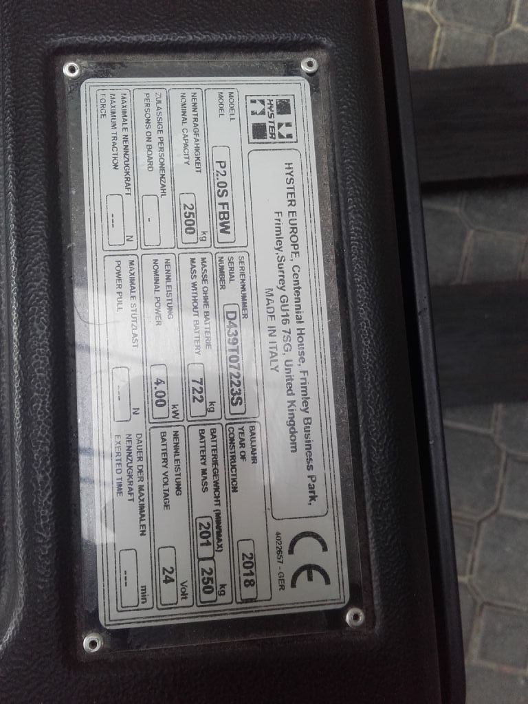 Hyster-P2.0S FBW-Fahrerstandstapler-www.wiegers-gabelstapler.de Hyster-P2.0S FBW-Fahrerstandstapler-www.wiegers-gabelstapler.de