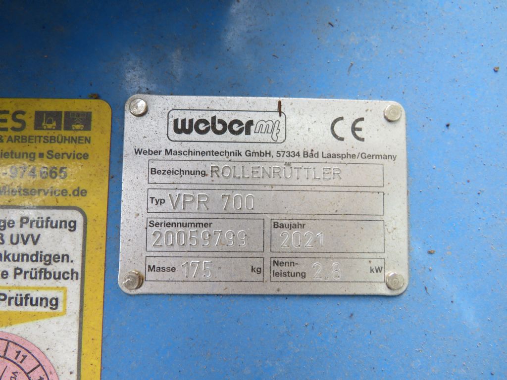 Weber-VPR 700-Rüttelplatte-www.wilmes-mietservice.de