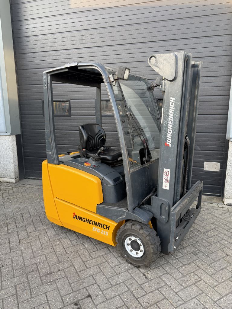 Jungheinrich EFG215 triplex 4330mm closed hight 1970mm Electric 3-wheel forklift www.wtrading.nl